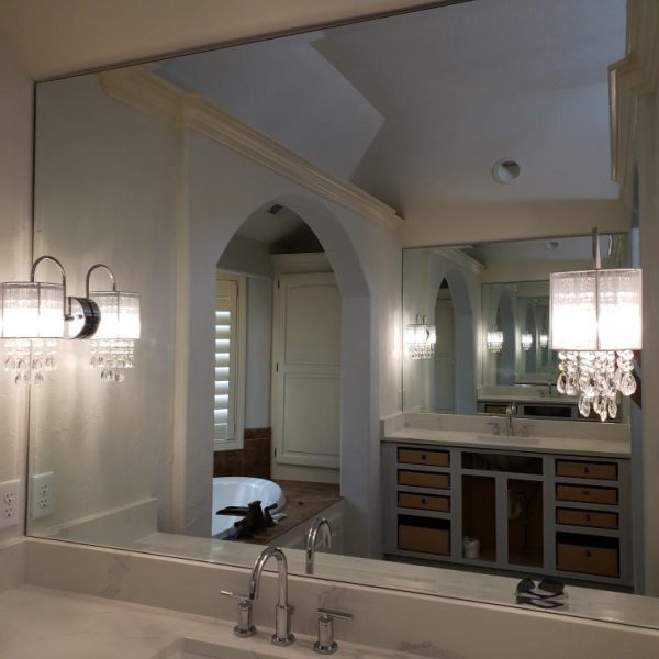 Vanity Mirror - Wall-to-Wall Schluter Trim